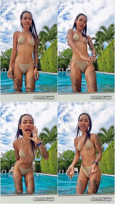 Ae Thai onlyfans asian slut with hot young body posing in public pool with sexy bikini. Download it now and enjoy!