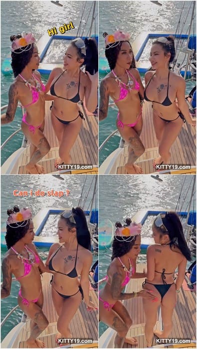 Ae Asia nude and sexy bikini posing with her big boobs friend from Thailand. Two young sluts from Thai need ridding on 1 dick.