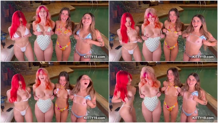 18 years old Alexis Evans leaked video with her three sexy friends from Onlyfans. They are waiting your cock! Download it now.