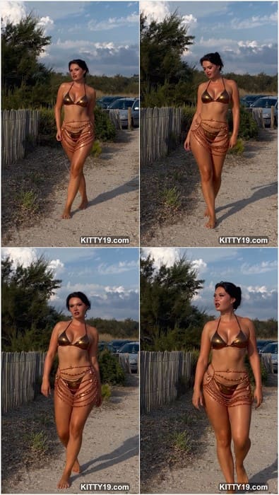 Ana Whiterose sexy girl posing and walking with incredible bikini. Her wet pussy so juicy and she need your dick for sex!