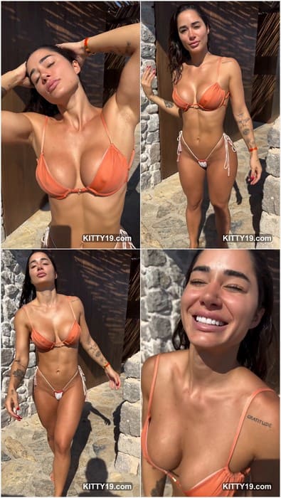 Bruna Luccas tits and pussy in small bikini posing. Her naked and tight pussy already ready for fucking now! Juicy girl.