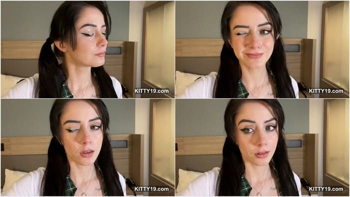 CatKitty21 blowjob and facial on cute face lover! Beauty brunette girl need your cum on face and eyes! WOW!