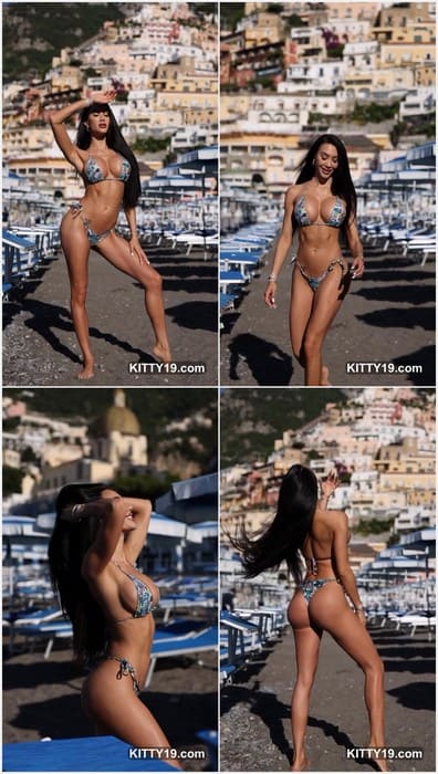 Corrie Yee topless brunette of star showing her body in Italy with mini bikini. Wow, she is hot and sexy model! Download it.