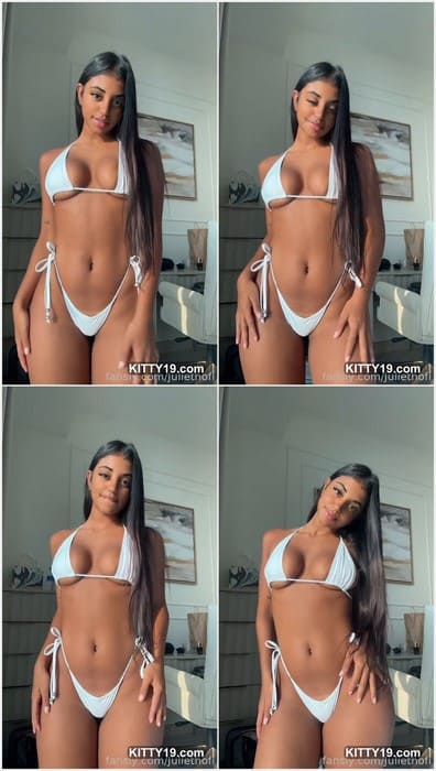 Leaked video with pretty and sexy onlyfans star Julieth Diaz. Beauty and sexy girl posing in sexy white bikini and need dick for sex.