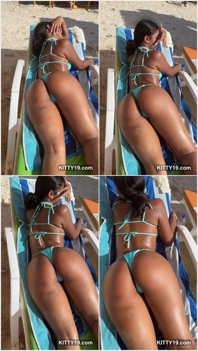 Julieth Diaz porn star on leaked OF video with hot black ass and hot pussy. She waiting your cock on the beach! WOW!