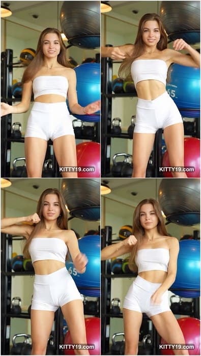 Lerabuns leaked video in sexy white wet pants without panties. Beauty and hot girl with ideal ass after gym! WOW!