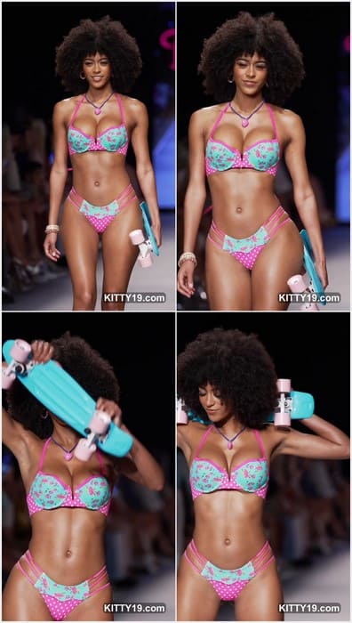 Briana Smith ass on the bikini show. She posing and showing her amazin body and tits. Beauty model on leak video.