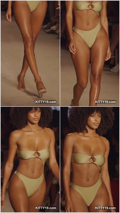 Briana Smith onlyfans sexy girl in green bikini. Beauty black model on full leaked video only for fans free.