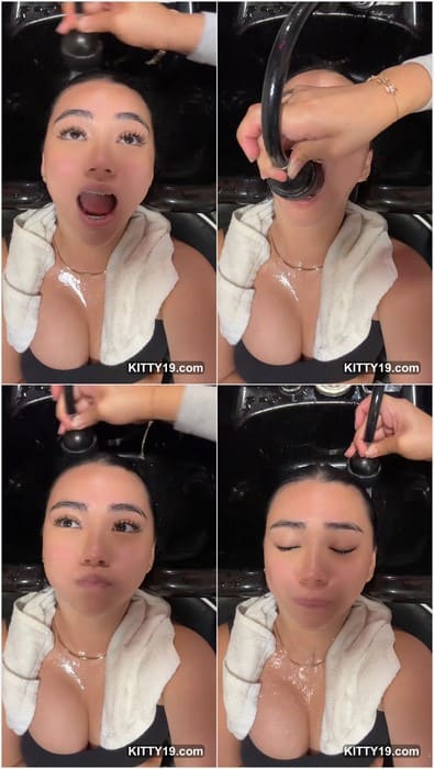 Joy Mei onlyfans model on rare leaked video with her dirty mouth after deep and long blowjob real cock. WOW! Check it.