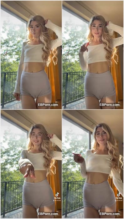 Cloconut pussy without panties. Cameltoe view so hot with her juicy pussy. Blonde girl need ridding on cock! Download now.
