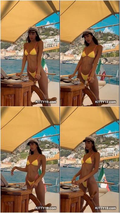 Luna Piombanti nude model ridding on sugardaddy yacht. After yahting Luna will be ridding on old cock so hot! Hehe.