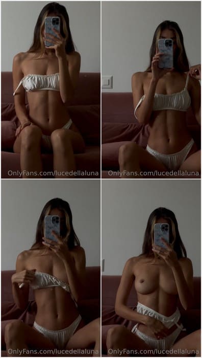 Luna Piombanti onlyfans model showing her sexy tit and touch pussy for fans. I think her pussy so dirty and wet now.