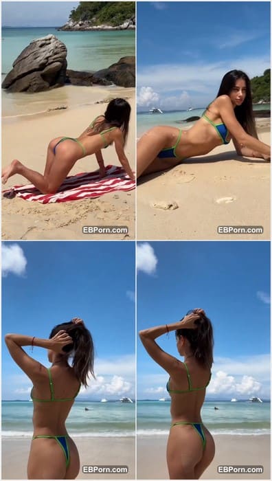 Guadadia sexy bikini ass posing on the beach with sexy pussy after shower. I need lick her anus and then fuck her asshole.