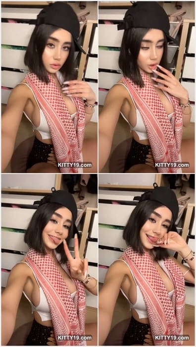 Sajjal Hussain sexy brunette with adorable tits show her pretty small mouth and need blowjob. Yes, she is real cock sucker.