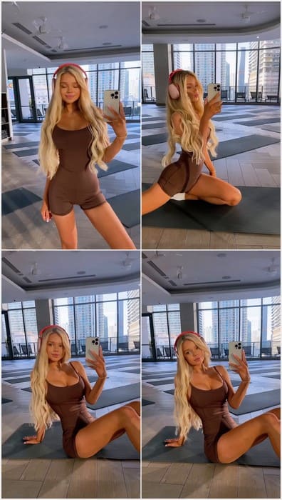 Zolotova model with adorable pussy and sexy legs posing in tight pants. Her fit body and slim ass need anal sex now.