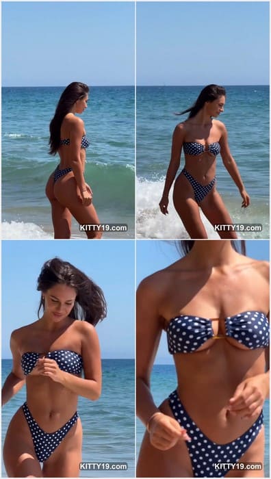 Lenniiez xxx video from beach and her adorable body in new bikini so amazing and hot! Beauty milf babe 30 years old ready for sex time